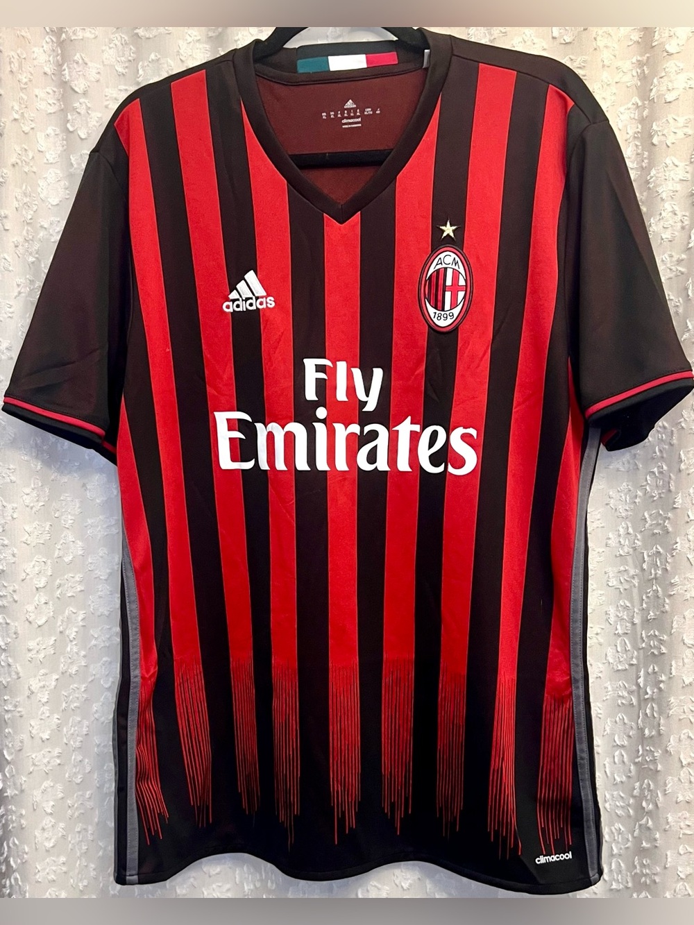 Adidas AC Milan 2016/17 Home Jersey XL Authentic Fly Emirates